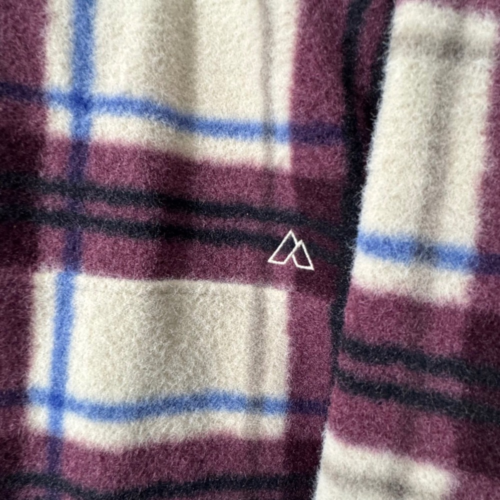 Alpine Design Women Plaid Wayfarer Fleece 1/4 Zip Pullover Shacket L Cabincore - Picture 7 of 12